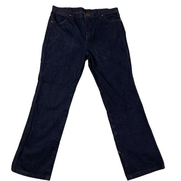 WRANGLER Jeans Men's 5-Pocket Denim Straight Leg Cotton Pants Blue 40/32 - Picture 1 of 14